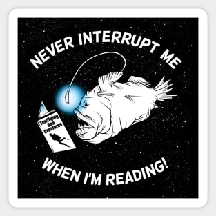 Angler Fish Reading Sticker